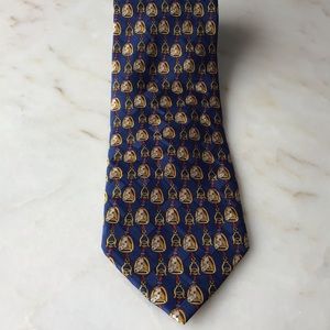 Vintage Maurizio Riva Equestrian Silk necktie